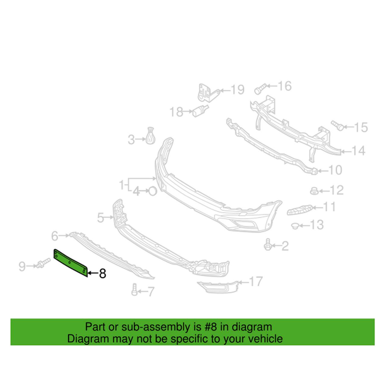 Volkswagen License Plate Bracket - Front (Without R Line Package or Model) 5NN8072879B9